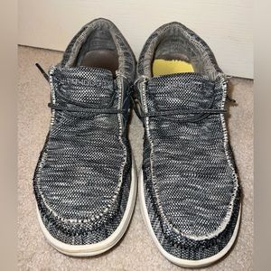 Hey Dude Wally Storm Black Slip-On Shoes     sz 12